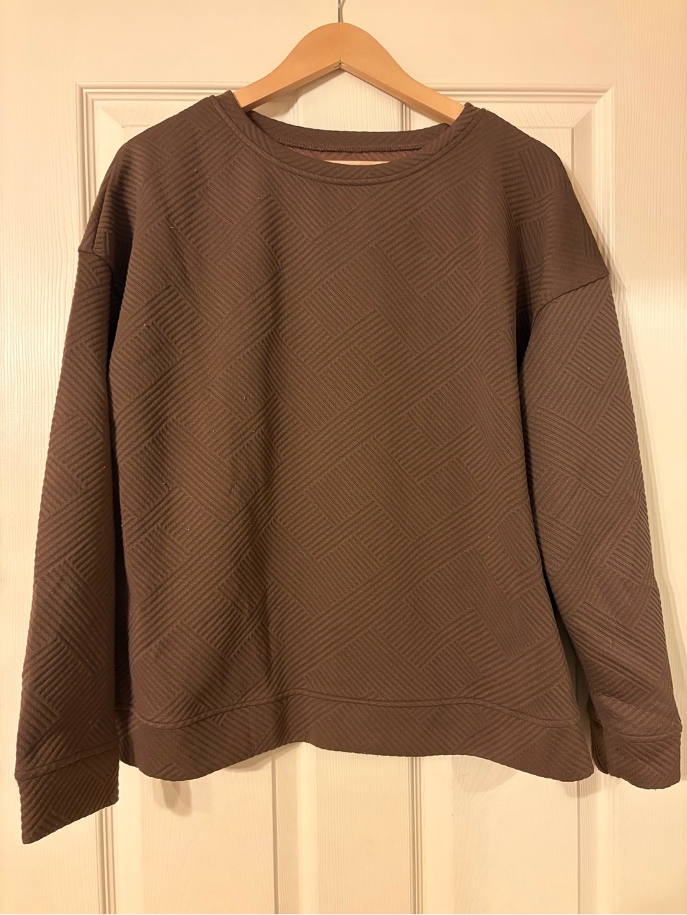Brown Ribbed Knit Women’s Set